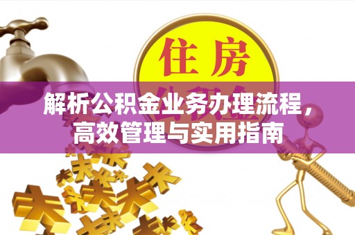 万山解析公积金业务办理流程，高效管理与实用指南